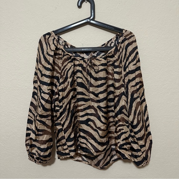 J. Crew Tops - J. Crew size S animal print top